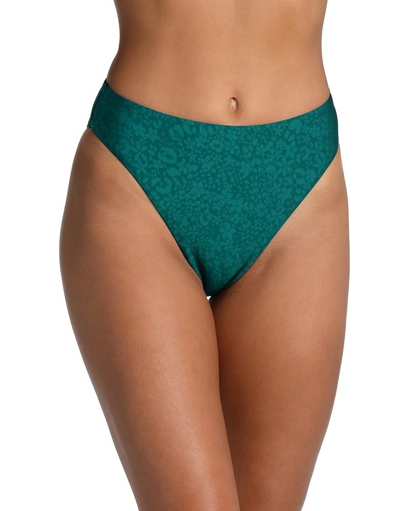 Women's Standard High Waist Pant Bikini Swimsuit Bottom Jade//Ditsy Spot $9.51 Swimsuits