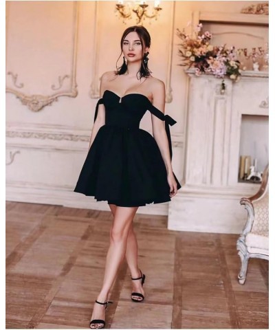 Short Homecoming Dresses for Teens Ruched Satin Formal Dress Spaghetti Strap Sweetheart Neck Prom Gown ZA99 Gold $22.54 Dresses