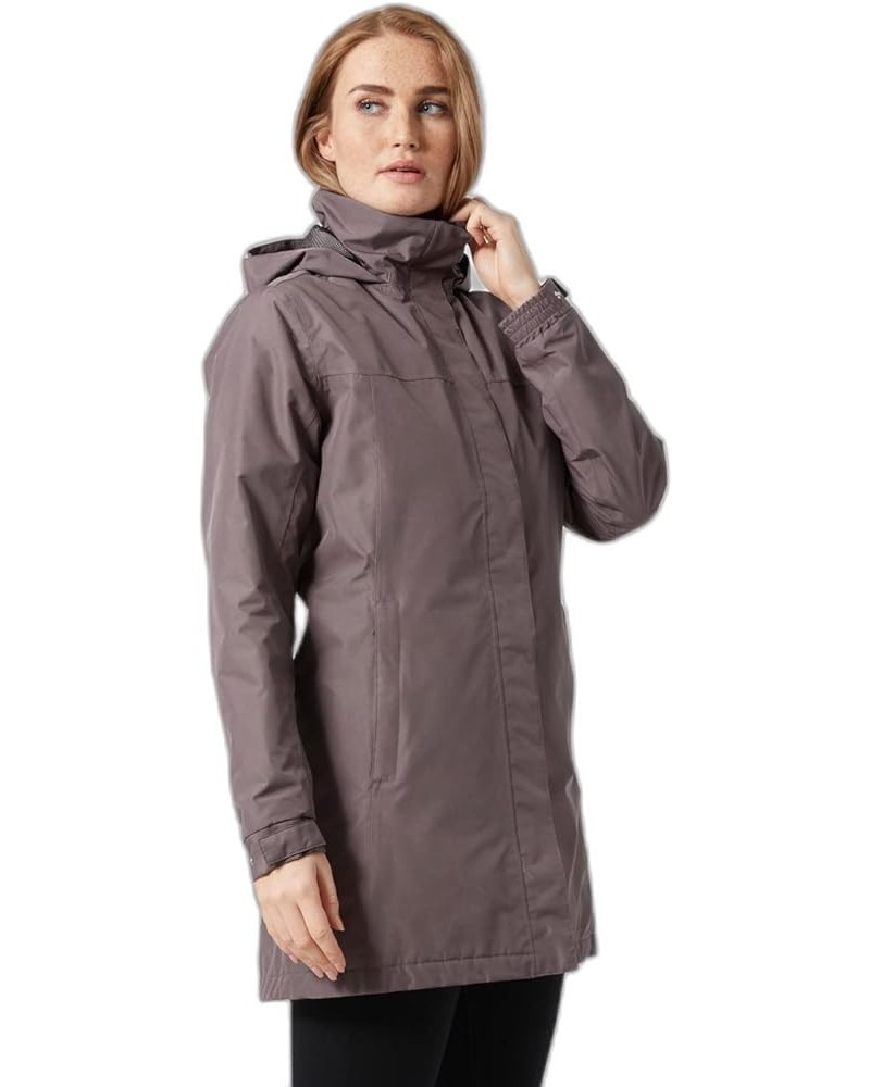 Womens Aden Insulated Waterproof Windproof Breathable Long Length Packable Hood Rain Coat Jacket 656 Sparrow Grey $53.35 Coats