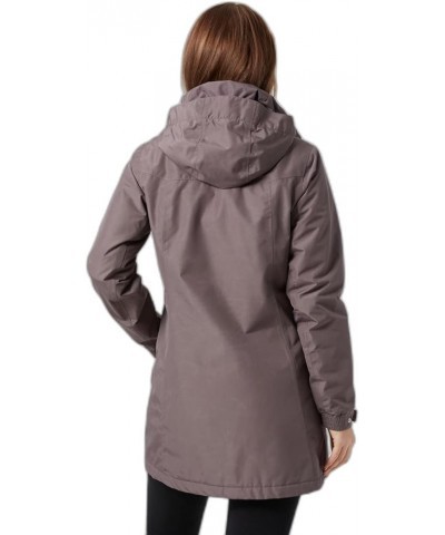 Womens Aden Insulated Waterproof Windproof Breathable Long Length Packable Hood Rain Coat Jacket 656 Sparrow Grey $53.35 Coats