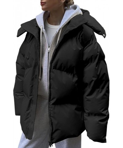 Women's Packable Down Jacket Hooded Puffer Jacket Lightweight Winter Coat Adult Medium Winter Coat A-black $26.26 Jackets