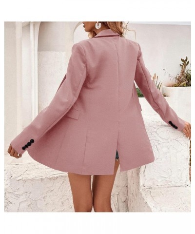 Women's Casual Long Sleeve Lapel Oversized Button Work Office Blazer Suit Jacket Z1-pink $24.75 Blazers