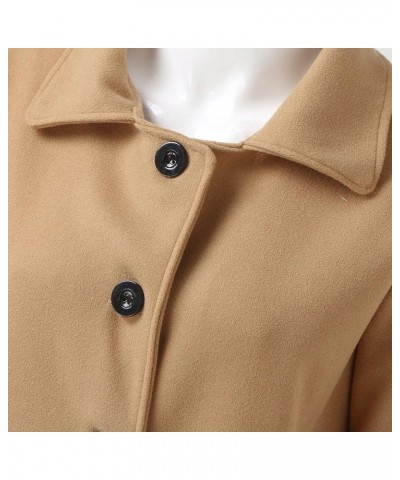 Women's Winter Coats Blouse Thin Coat Trench Long Jacket Ladies Slim Long Belt Elegant Trench Coat for Women 2023 Coffee-b $1...