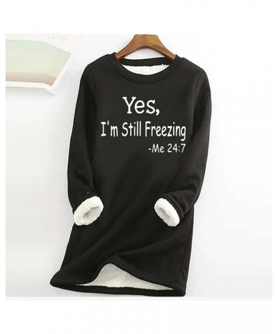 2023 Winter Womens Fleece Pullover Sweater Sherpa Warm Sweatshirts Long Sleeve Crewneck Tunic Tees Thermal Top B3black $9.33 ...