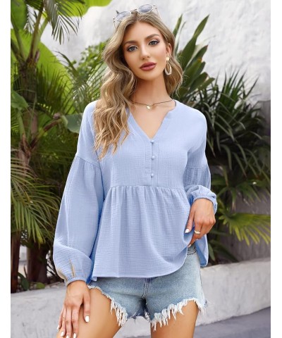 Women's Casual Light Blue $16.45 Blouses