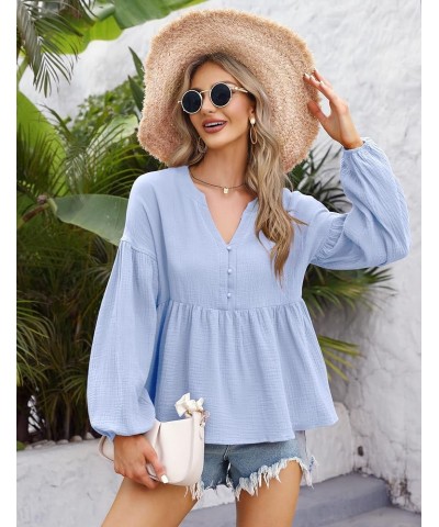 Women's Casual Light Blue $16.45 Blouses