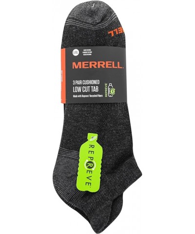 Men's and Women's Recycled Everyday Socks-3 Pair Pack-Repreve Mesh Low Cut Tab - Black $8.96 Activewear