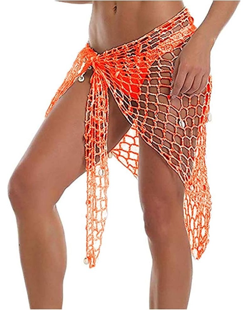 Swimwear Cover Up,Sexy Fashion Beach Hand Crochet Shawl Capelet Cover Up Sunscreen Net (SJJ6) Orange 1 $10.12 Swimsuits