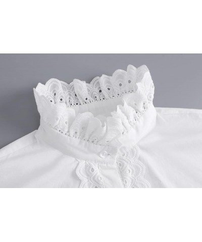 Half Shirt Blouse Collar Fake Collar Detachable Dickey Collar False Collar for Women Girls 154white $8.99 Blouses