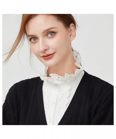 Half Shirt Blouse Collar Fake Collar Detachable Dickey Collar False Collar for Women Girls 154white $8.99 Blouses