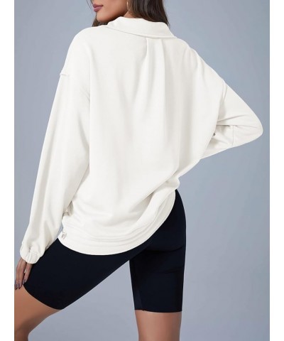 Women's Oversized Sweatshirts Casual Long Sleeve Pullover Tops Loose Fit Button Shirts with Pockets White $14.85 Hoodies & Sw...