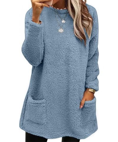 Sweatshirt for Womens Fashion Winter Warm Sweater Pullover Fleece Thickening Plus Size Fall Clothes Casual Loose Tops 02light...