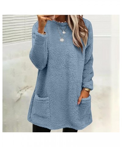 Sweatshirt for Womens Fashion Winter Warm Sweater Pullover Fleece Thickening Plus Size Fall Clothes Casual Loose Tops 02light...