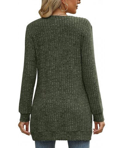 Sweaters for Women Long Sleeve Crewneck Sweatshirt Loose Casual Tunic Tops Green $12.50 Hoodies & Sweatshirts