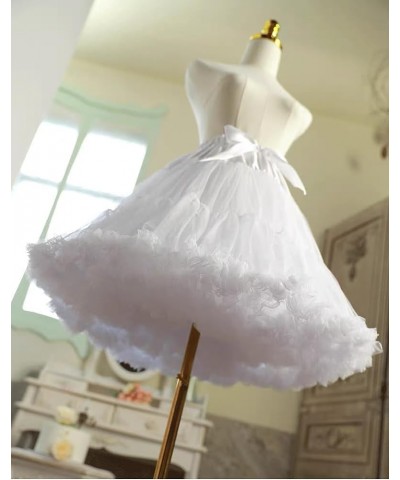 Women's Elastic Chiffon Petticoat Puffy Tutu Tulle Skirt Princess Ballet Dance Pettiskirts Underskirt Multi-Layer Lengthened ...