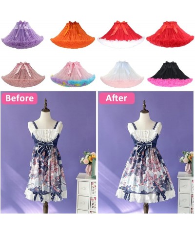 Women's Elastic Chiffon Petticoat Puffy Tutu Tulle Skirt Princess Ballet Dance Pettiskirts Underskirt Multi-Layer Lengthened ...