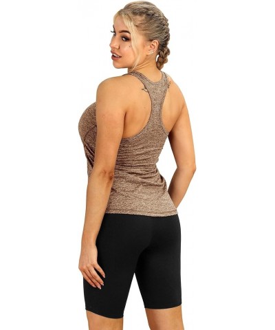 Women's Racerback Workout Athletic Running Tank Tops (Pack of 3) Henna/Twilight Purple/Navy $14.10 Activewear