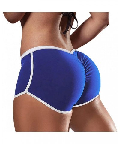 Womens Yoga Micro Shorts Sexy Gym Booty Shorts Slutty Butt Scrunch Shorts Solid High Waisted Athletic Clubwear Hot Pants Z02-...