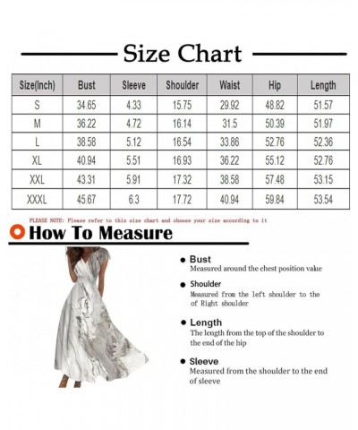 Maxi Dresses for Women 2024 Casual Sexy Short Sleeve Summer Dresses V Neck Plus Size Formal Trendy Floral Long Dress 04-light...