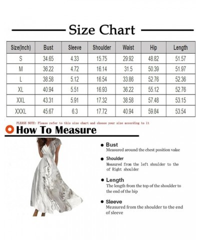 Maxi Dresses for Women 2024 Casual Sexy Short Sleeve Summer Dresses V Neck Plus Size Formal Trendy Floral Long Dress 04-light...