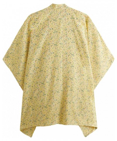 Women Kimono Vintage Floral Beach Long Cover Up Yellow Green Pink $7.50 Swimsuits