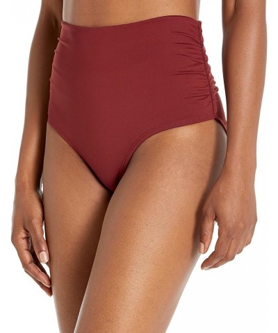 Women's Convertible High Waist Shirred Swim Bottom Raisin $14.54 Swimsuits