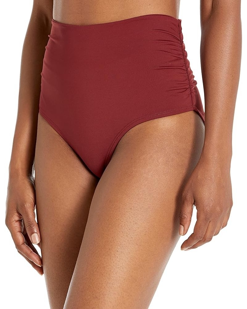 Women's Convertible High Waist Shirred Swim Bottom Raisin $14.54 Swimsuits