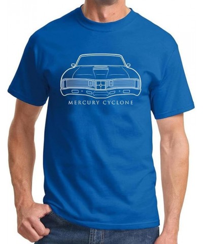 1970 1971 Mercury Cyclone Closed Headlight Front End Design Classic Print Tshirt Royal $10.50 T-Shirts