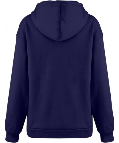 Oversized Sweatshirt for Women Quarter Zip Fleece Pullover Sweaters Casual Cute Teen Girls Winter Clothes C01-dark Blue $10.2...