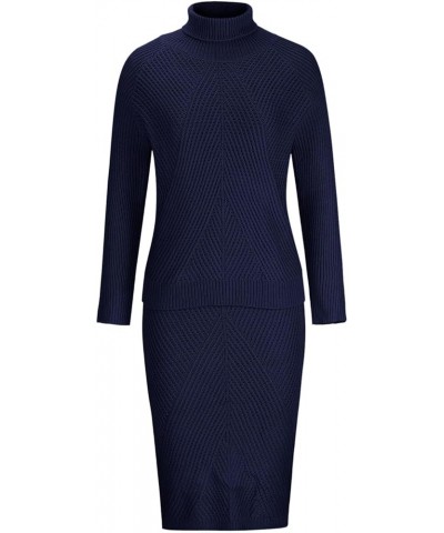 Women's 2 Piece Bodycon Skirt Sets Plus Size Ladies Long Sleeve Ribbed Sweater and Bodycon Mini Dress Outfits Suits $14.00 A...