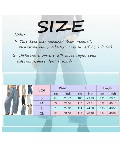 Baggy Jeans for Women Wide Leg Jeans Mid Rise Barrel Horseshoe Boyfriend Cropped Raw Hem Denim Pants Y2K Loose Vintage Jeans ...