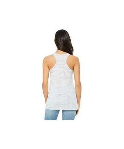 Bella Canvas Women's Flowy Racer Back Light Tank Top White/Marble $8.36 Tanks