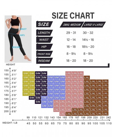 Soft Leggings for Women - High Waisted Tummy Control No See Through Workout Yoga Pants Y-navy Blue(capri) Small-Medium $8.81 ...