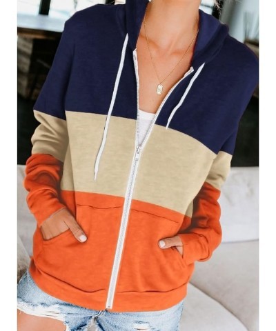 Women's Casual Zip Up Hoodie Lightweight Sweatshirt Hoodies Drawstring Sweater with Pockets C-orange $19.49 Hoodies & Sweatsh...