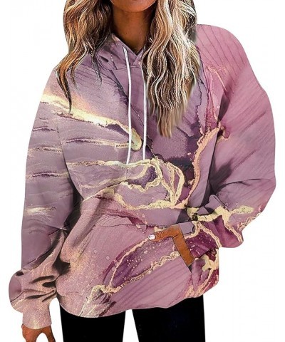 Lightweight Hoodie Women Long Sleeve Drawstring Fall Hoodies Pullover Tie Dye Oversized Long Baggy T Shirts Outfits X96-pink ...