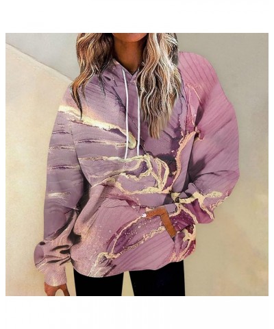 Lightweight Hoodie Women Long Sleeve Drawstring Fall Hoodies Pullover Tie Dye Oversized Long Baggy T Shirts Outfits X96-pink ...