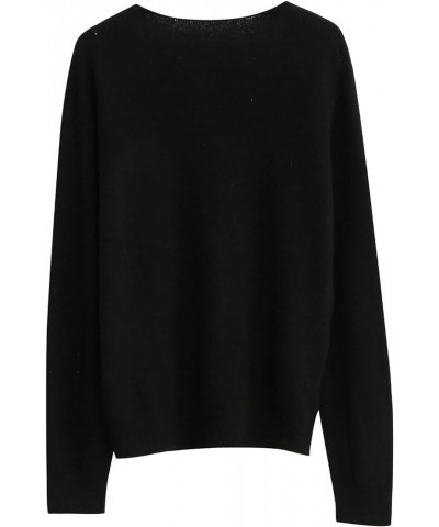 Women's Lightweight Wool Sweater Long Sleeve V Neck Knitted Pullover Tops Black $28.07 Sweaters