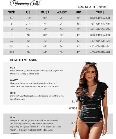 Womens Tummy Control Swimsuit V Neck One Piece Bathing Suits Slimming Lace-up Ruffle Swimwear Solid Color Black $18.69 Swimsuits