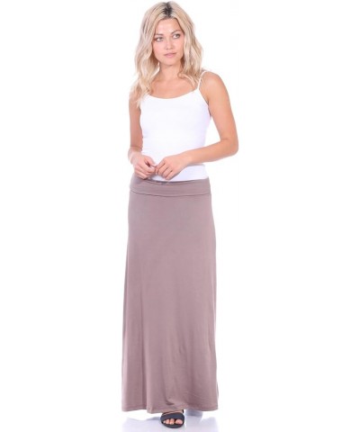 Womens Long Maxi Skirt Cover Up Casual Fold Over Plus Size Summer Skirts Toffee $10.80 Swimsuits