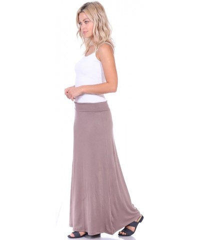 Womens Long Maxi Skirt Cover Up Casual Fold Over Plus Size Summer Skirts Toffee $10.80 Swimsuits