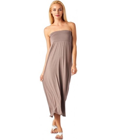 Womens Long Maxi Skirt Cover Up Casual Fold Over Plus Size Summer Skirts Toffee $10.80 Swimsuits