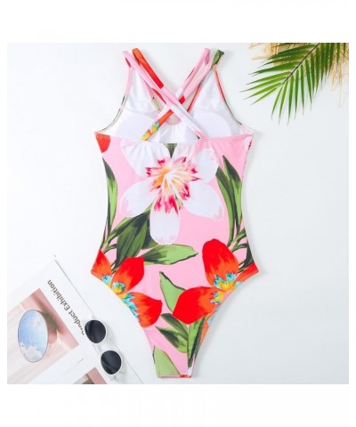 Women's Swimsuits Tummy Control Casual Sexy Slim Fit Fashion Printed Split Bikini Beachwear Suit Two Piece Swimsuits 13-light...