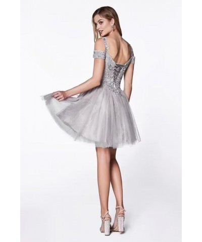 Tulle Homecoming Dresses for Teens Sparkly Short Prom Dresses Cold Shoulder A Line Mini Cocktail Dress Olive Green $32.00 Dre...