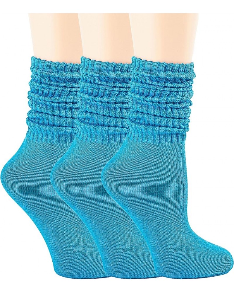 Picollo Slouch Socks Lightweight Size 9-11, 3 Pack Blue $11.13 Activewear