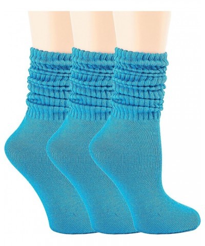 Picollo Slouch Socks Lightweight Size 9-11, 3 Pack Blue $11.13 Activewear