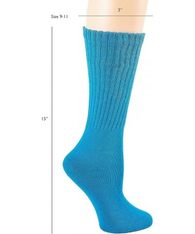 Picollo Slouch Socks Lightweight Size 9-11, 3 Pack Blue $11.13 Activewear