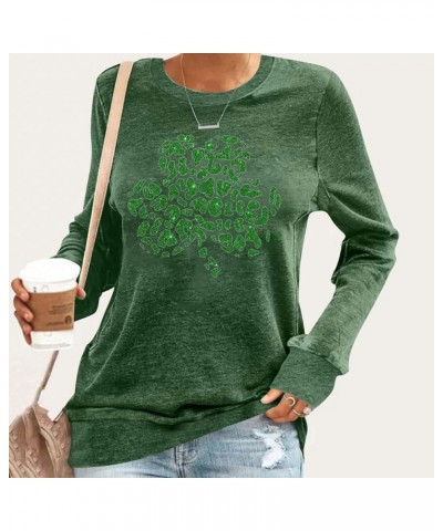 St Patrick's Day Shirts for Women Shenanigans Coordinator Sweatshirt Irish Shamrock Green Long Sleeve Graphic Tee Tops 26-gre...