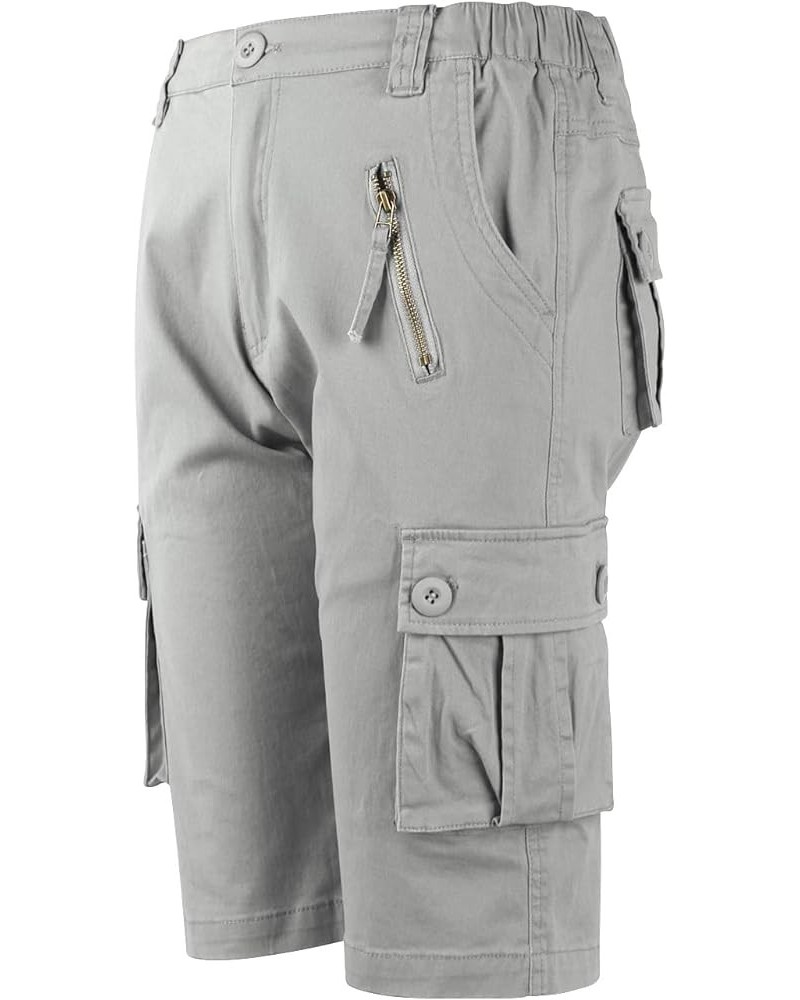 Women's Bermuda Cargo Shorts,Multi-Pockets Camouflage Casual Shorts 1 Light Grey $13.95 Shorts