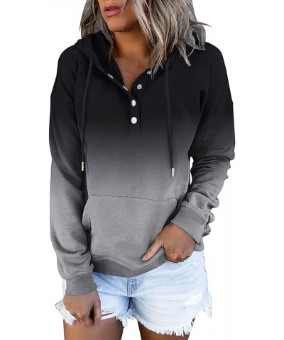 Womens Hoodies Sweatshirts with Kangaroo Pockets 6-gradient Black $23.19 Hoodies & Sweatshirts