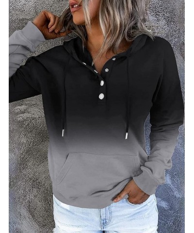 Womens Hoodies Sweatshirts with Kangaroo Pockets 6-gradient Black $23.19 Hoodies & Sweatshirts